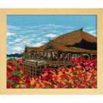 オリムパス　クロスステッチ刺しゅうキット　四季を彩る日本の名所　紅葉と清水寺